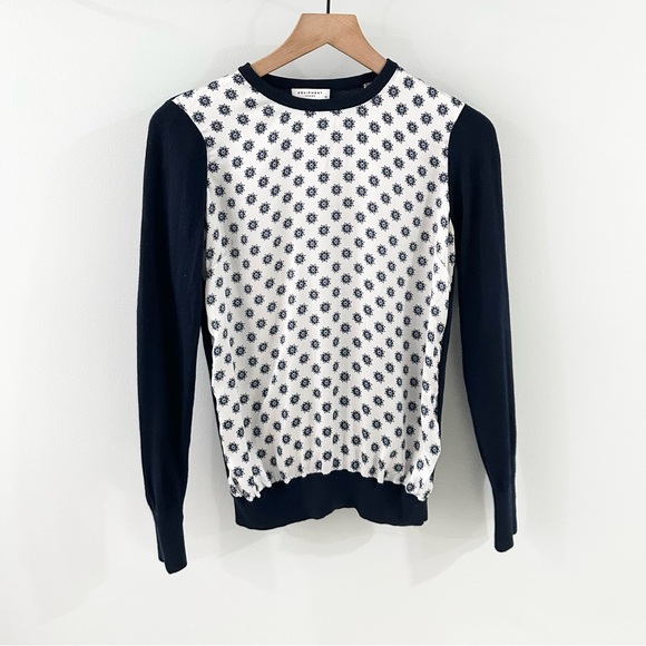 Equipment Silk Front Wool Sweater Navy Size XS - Picture 2 of 6